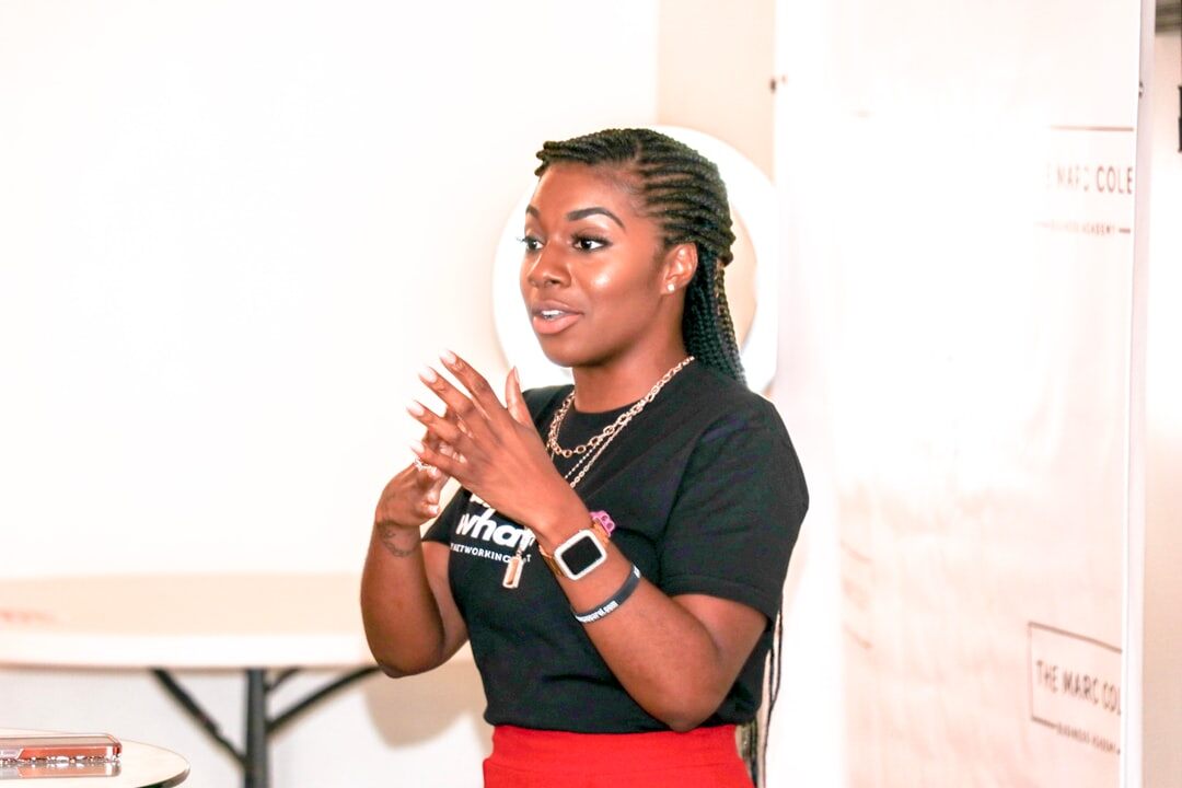 confident person speaking