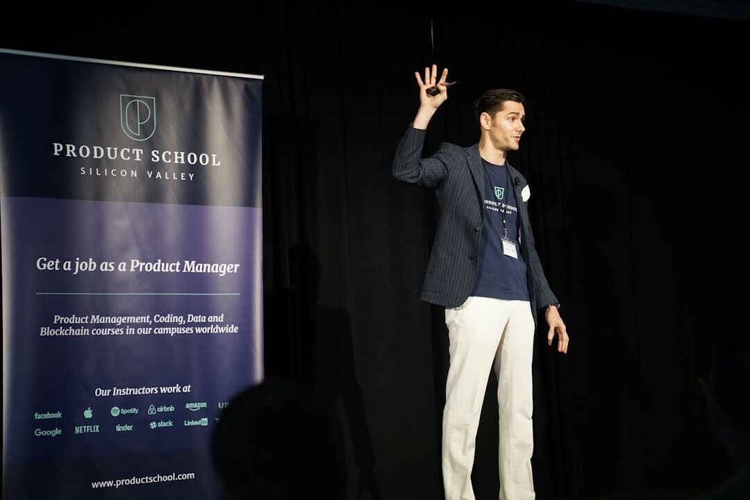 Coach presenting communication techniques to an audience